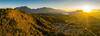 aerial view of chilliwack, BC at sunset